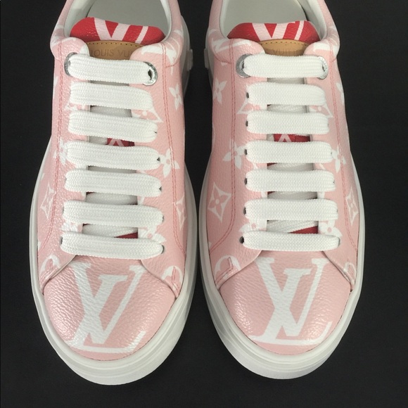 louis vuitton time out sneaker pink